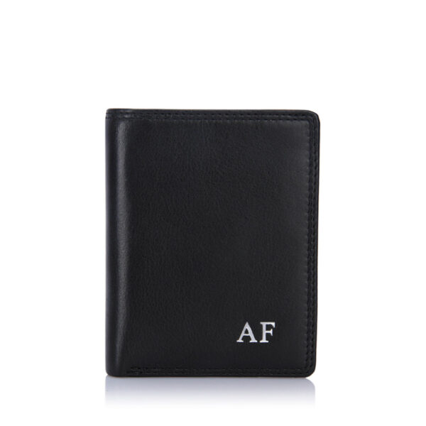 visconti-card-wallet-black-silver-initials