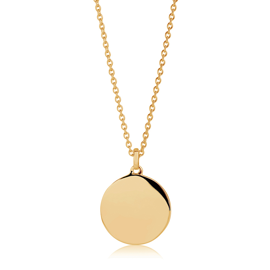 Cara Tonkin Paillette Gold Plate Tiny Disc Pendant