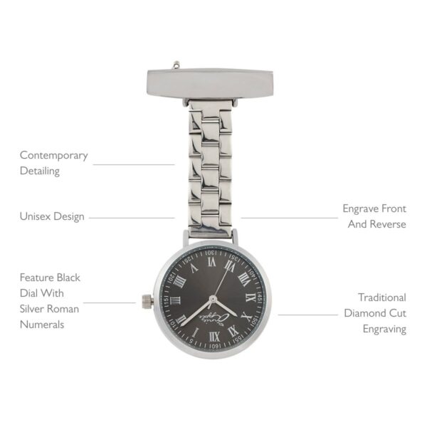 Nurses Engraved Fob Watch - Silver