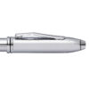 lustrous chrome ballpoint pen engraved