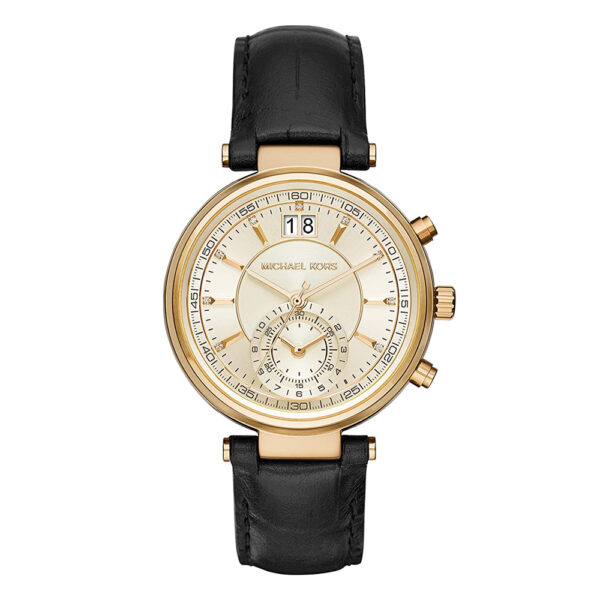 Michael-Kors-watch-ladies-gold-black-strap