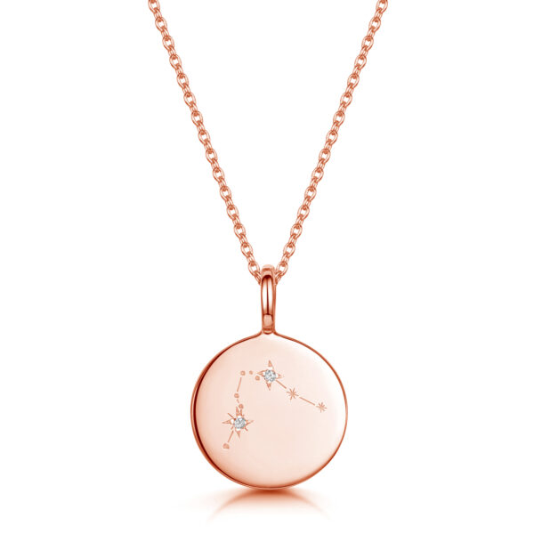 Personalised-Constellation-Necklace-aquarius-rose