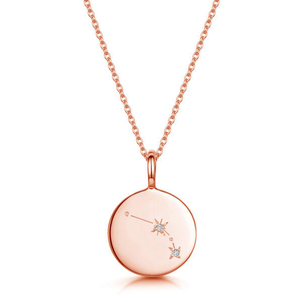 Personalised-Constellation-Necklace-aries rose