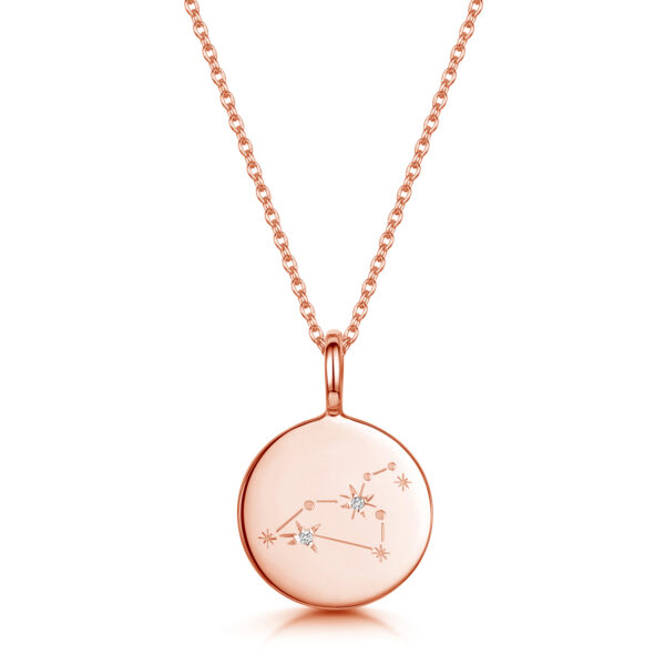 Personalised-Constellation-Necklace-leo-rose