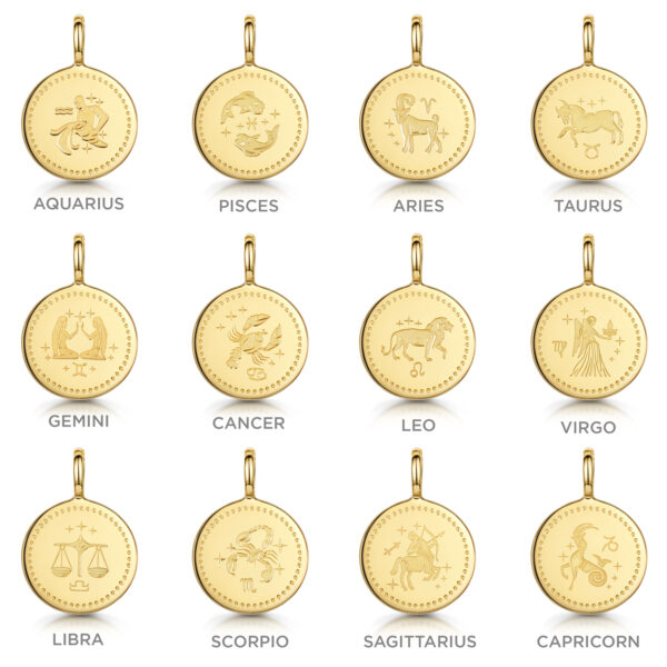 Zodiac-Personalised-Necklace-Grid-GOLD