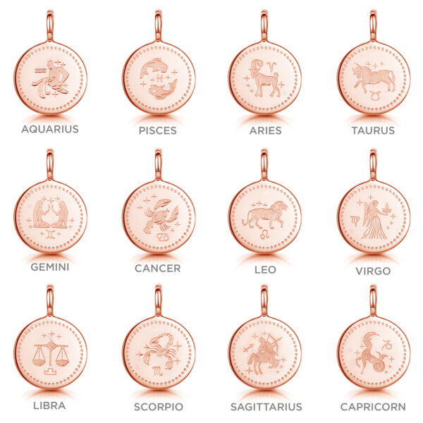 Zodiac-Personalised-Necklace-Grid-ROSE-GOLD