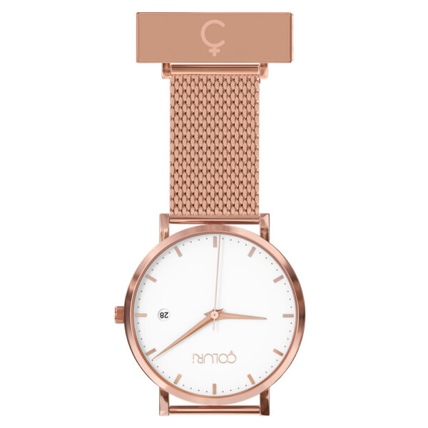 coluri-rose-mesh-nurse-fob-white-dial