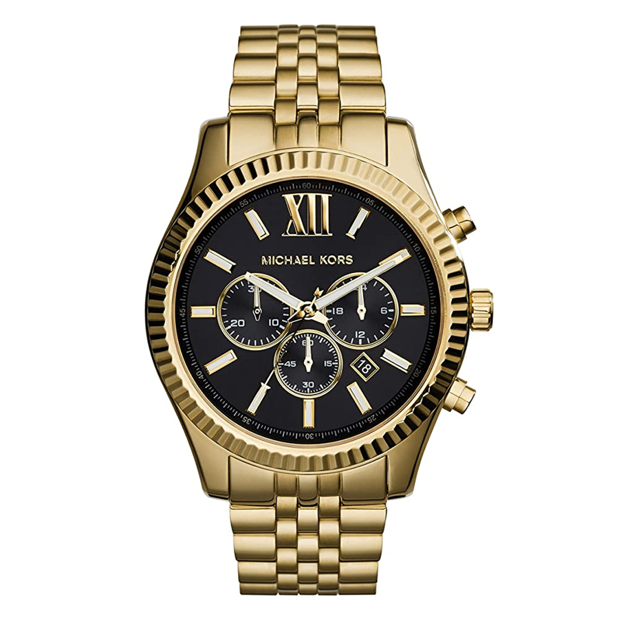 Michael Kors Gold and Black Engraved Watch  Engravers Guild