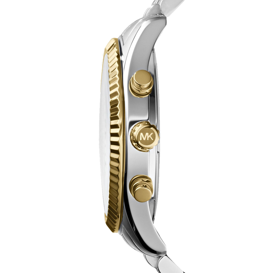 Michael Kors Silver and Gold Engraved Watch | Engravers Guild