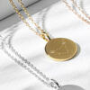 Gold diamond set constellation necklace