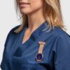 nurse-watch-model-rose-mesh-fob-blue-close