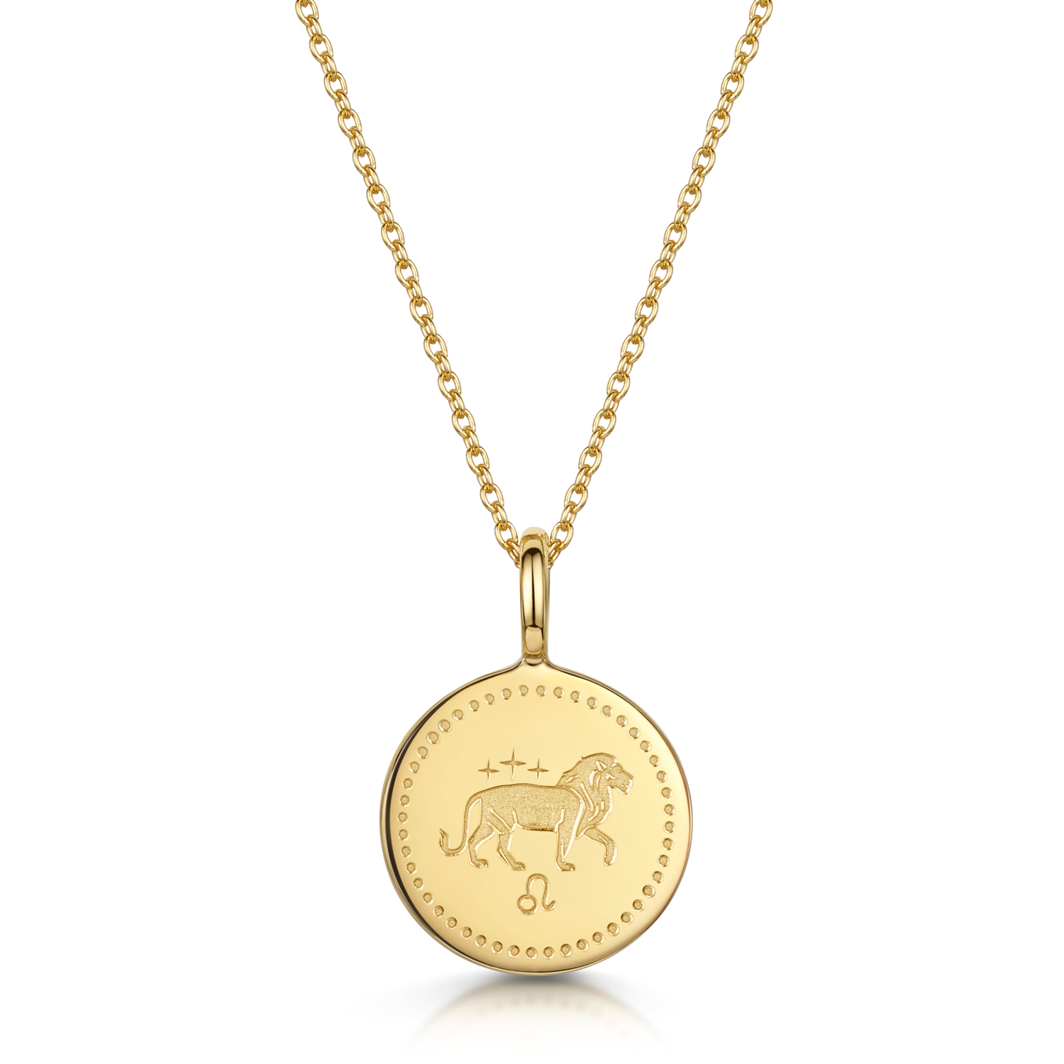 Buy Dainty 14k Solid Gold Leo Zodiac Necklace, Leo Symbol Pendant, Zodiac  Solid Gold, Personalized Leo Sign Zodiac Pendant, Custom Zodiac Online in  India - Etsy