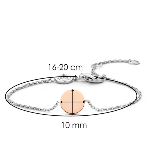 ti-sento-rose-gold-disc-bracelet-dimensions