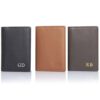 Small Bi Fold Cardholder Black Brown Tan