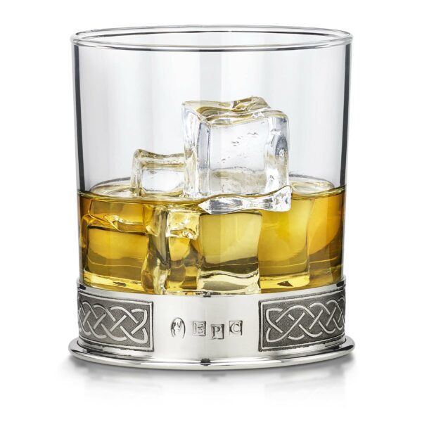 Irish Pewter Celtic Whiskey Glasses - Set of 2