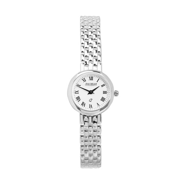 Solid silver round Jean Pierre watch