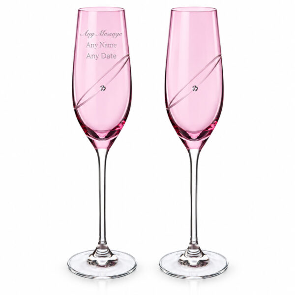 Dartington Ruby Celebration Champagne Flutes - Set of 2