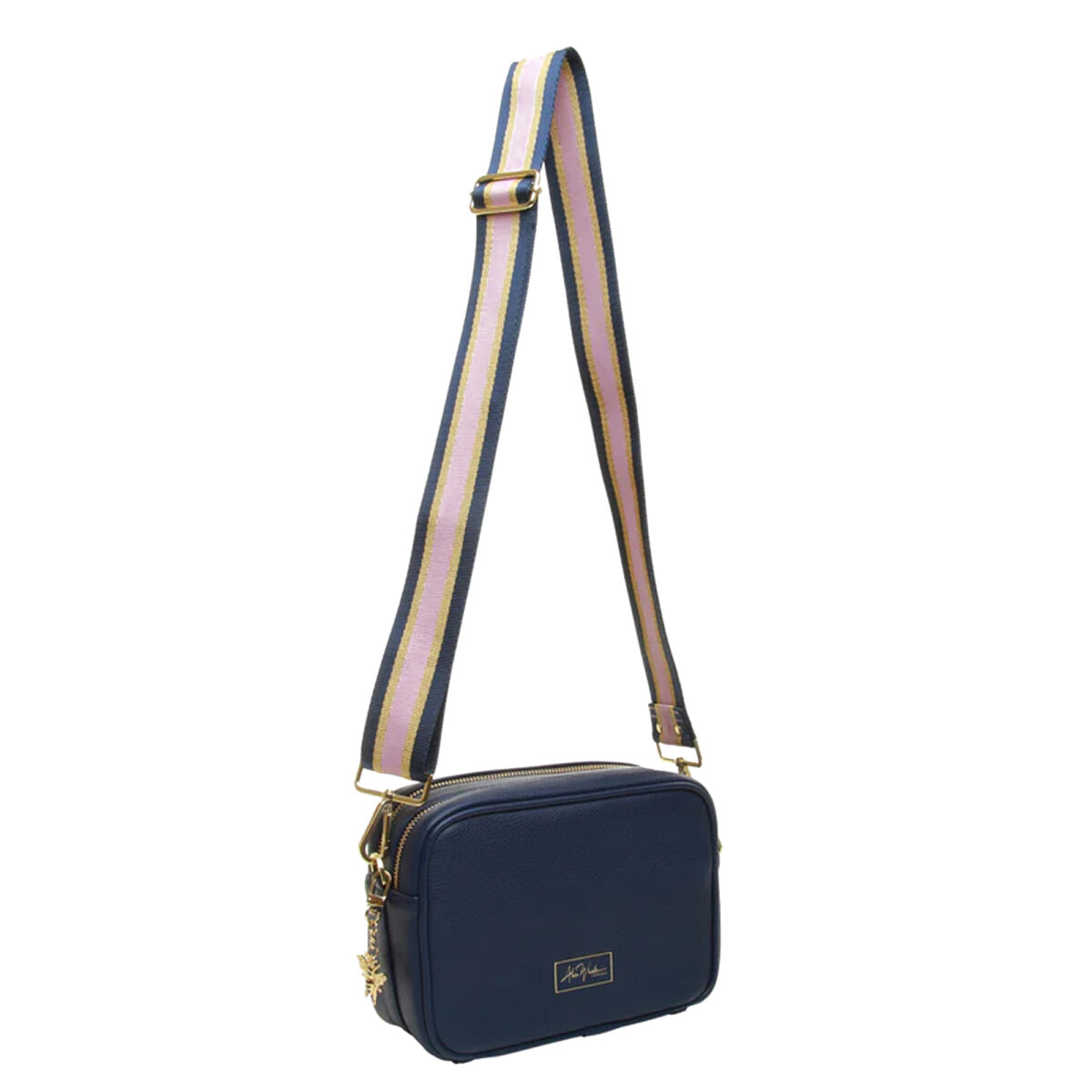 Personalised Navy Cross Body Bag Engravers Guild