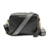 EBBlack-Silver-Chevron-embossed-leather-bag