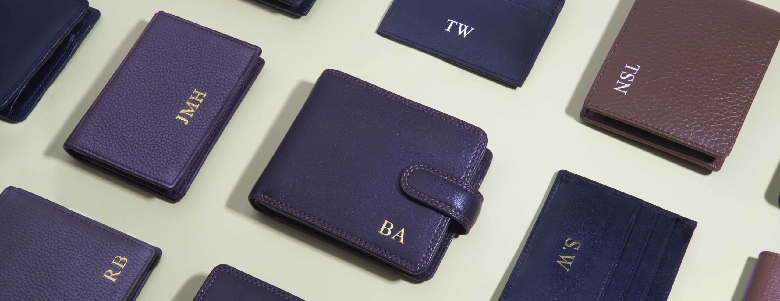 Check Money Clip Card Case in Navy - Men