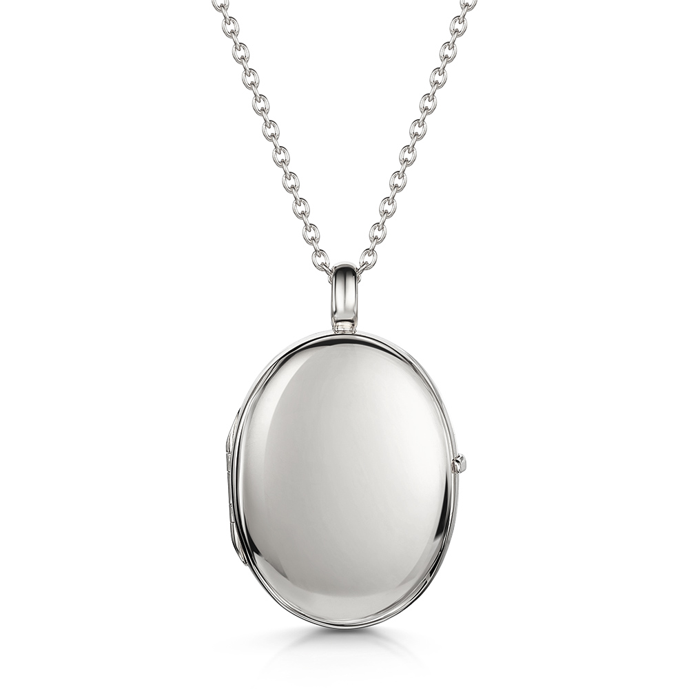 4 Photo Personalised Oval Locket For Her | Engravers Guild