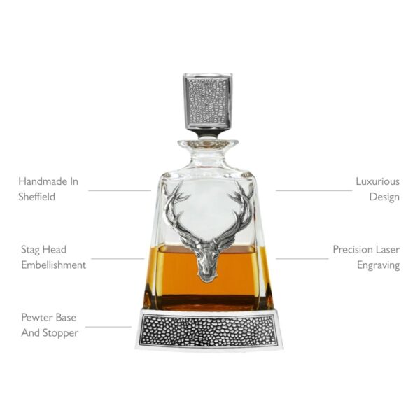 Regal Stag Pewter Decanter