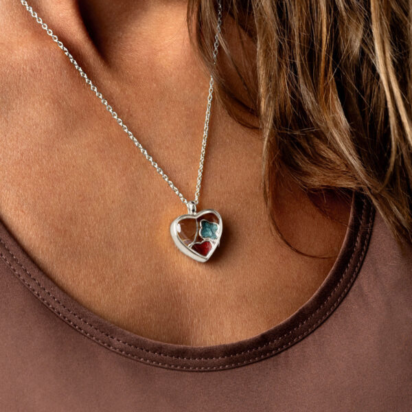 floating heart memory locket