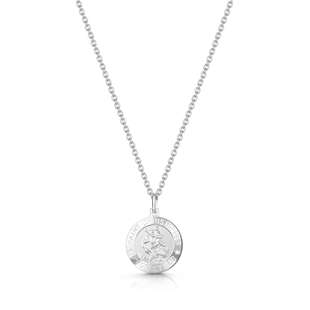 St. Christopher Protect Us Round Necklace | Engravers Guild