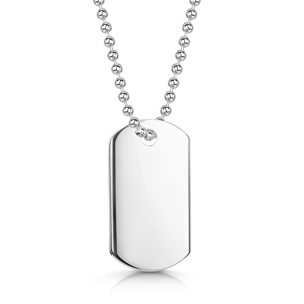 Infinity Dog Tag Necklace - Silver | Engravers Guild