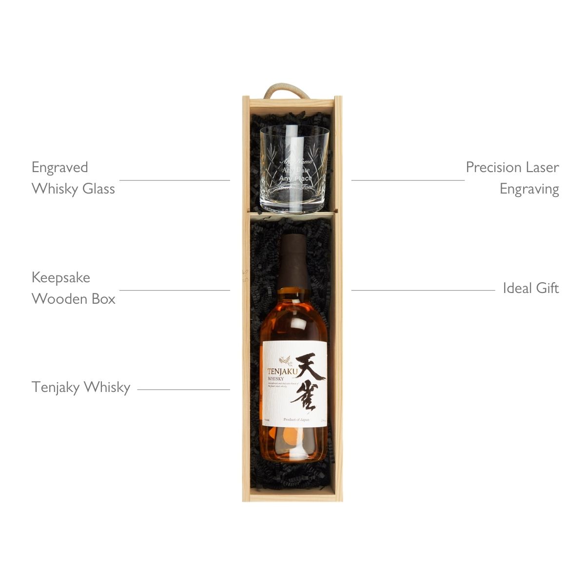 Tenjaku Whisky & Engraved Single Glass