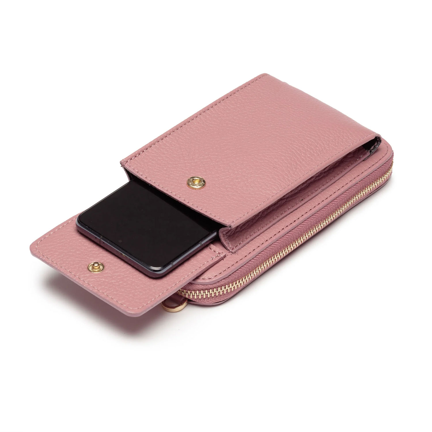 Rose Pink Personalised Saffiano Leather Phone Case with Contrasting Bu –  Willow of London