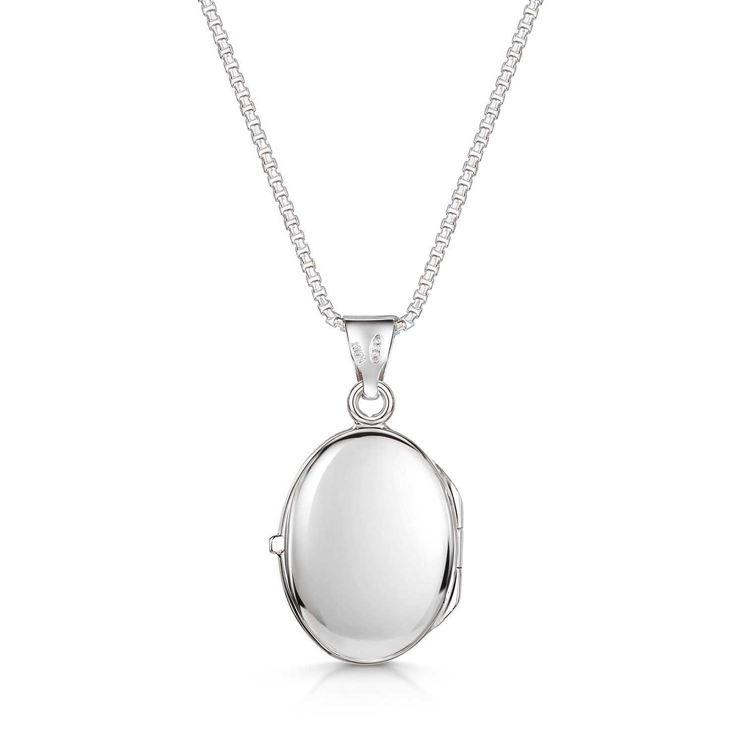 Silver Engraved Border Oval Italian Locket | Engravers Guild