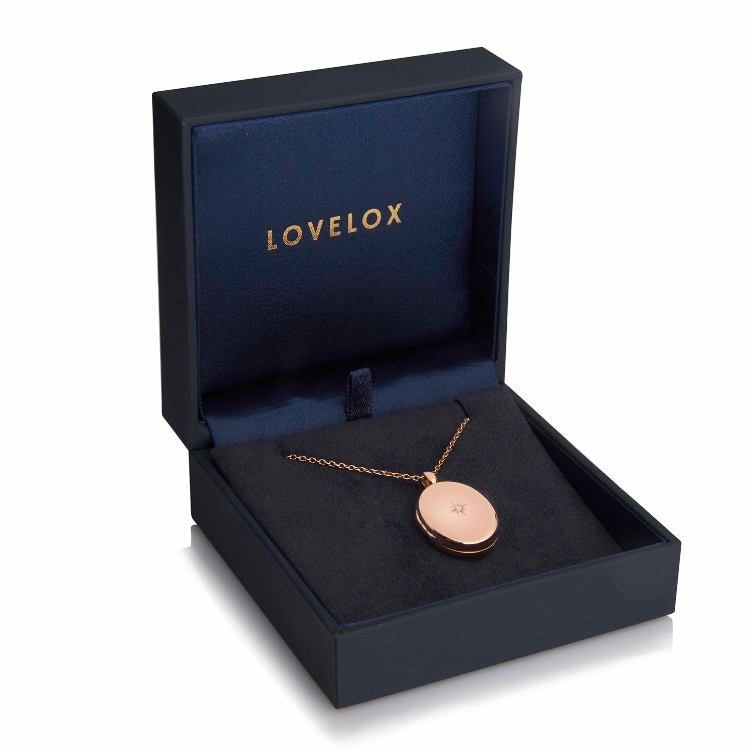 Large Oval Rose Gold Locket Engraved For Her | Engravers Guild