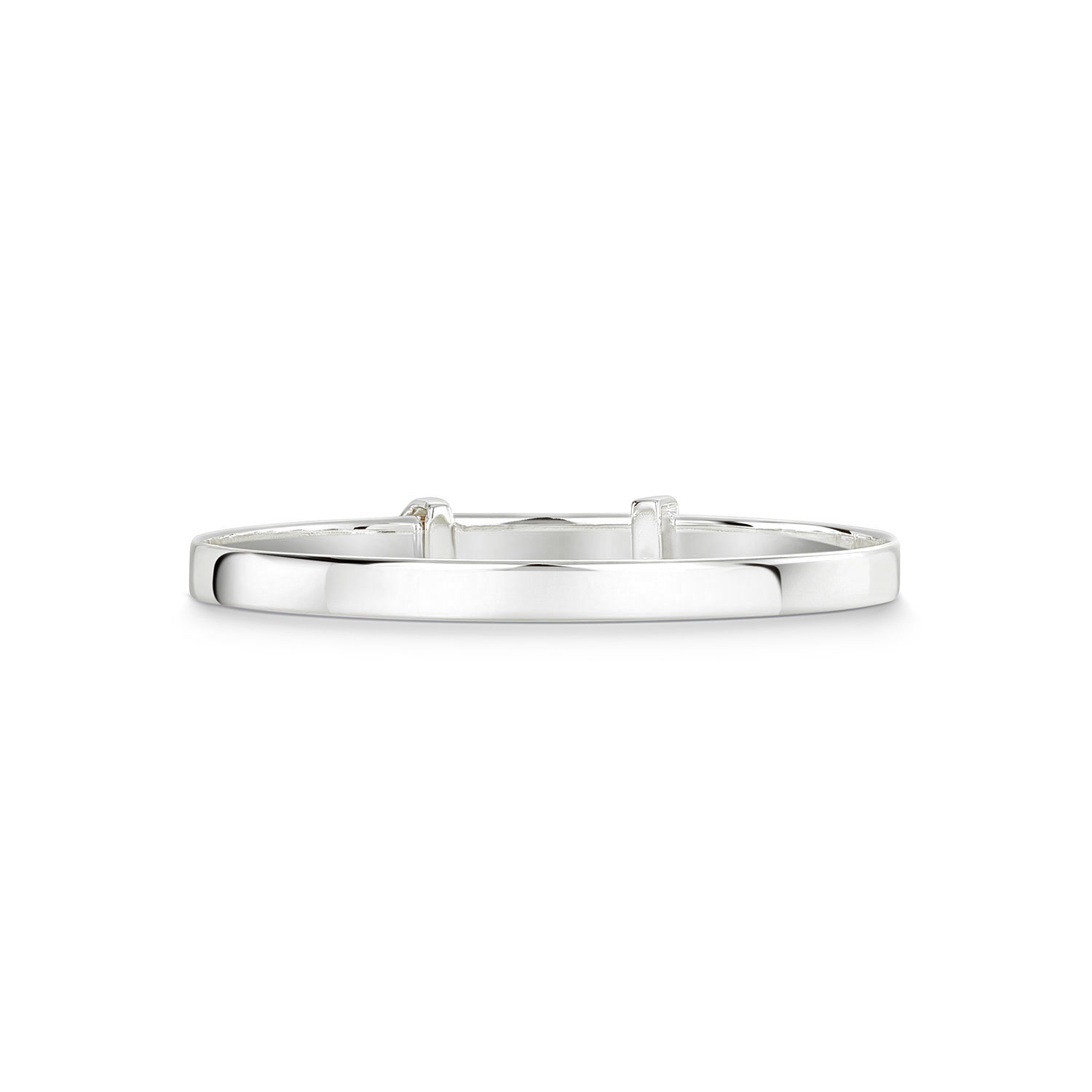 thumbnail image 2 of Dolce Valentina Sterling Silver Personalised Expanding Bangle For Baby Christening - Heart & Flower Pattern 2 of 6