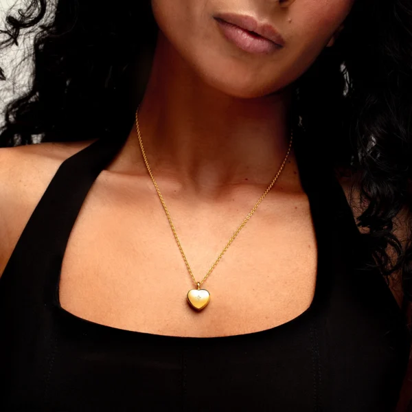 Diamond Set Heart Ashes Urn Necklace