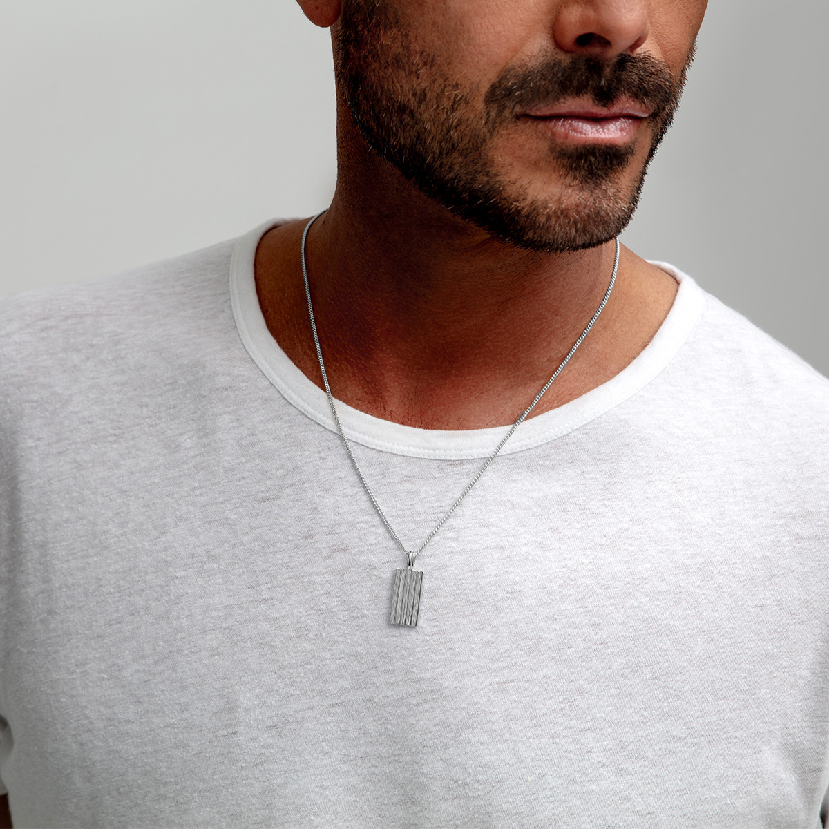 Men's Ripple Ripple Men’s Necklace - 925 Sterling Silver | Engravers Guild