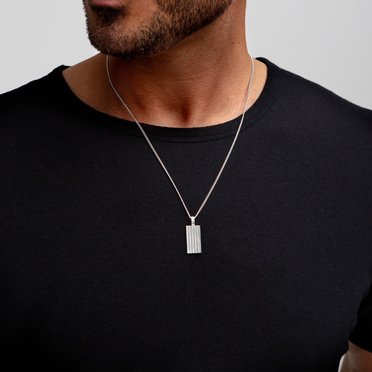 Men's Ripple Ripple Men’s Necklace - 925 Sterling Silver | Engravers Guild