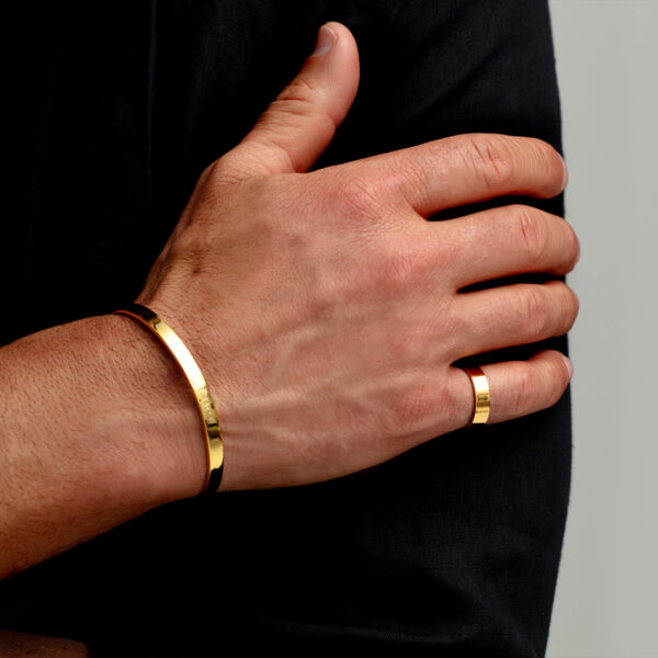 mens adjustable gold ring