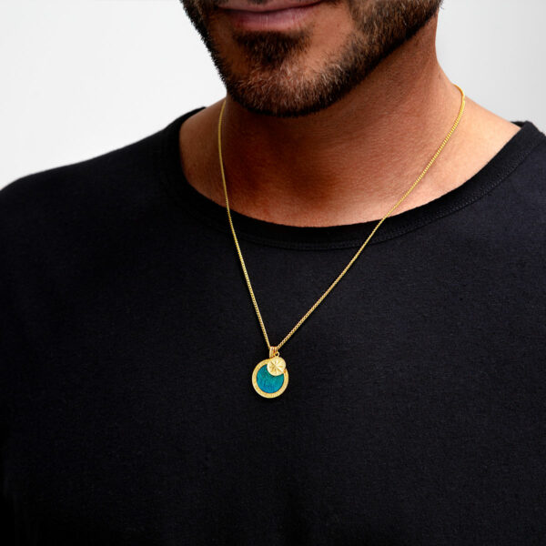 Gold St Christopher pendant