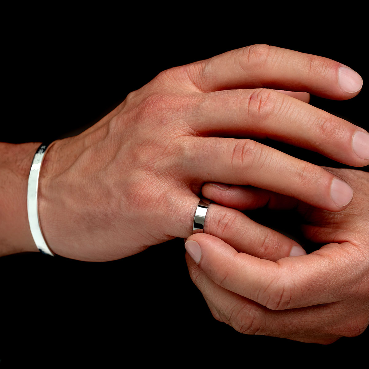 Adjustable Band Steel Ring