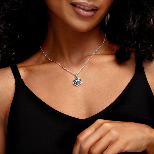 Paw Print Ashes Resin Necklace