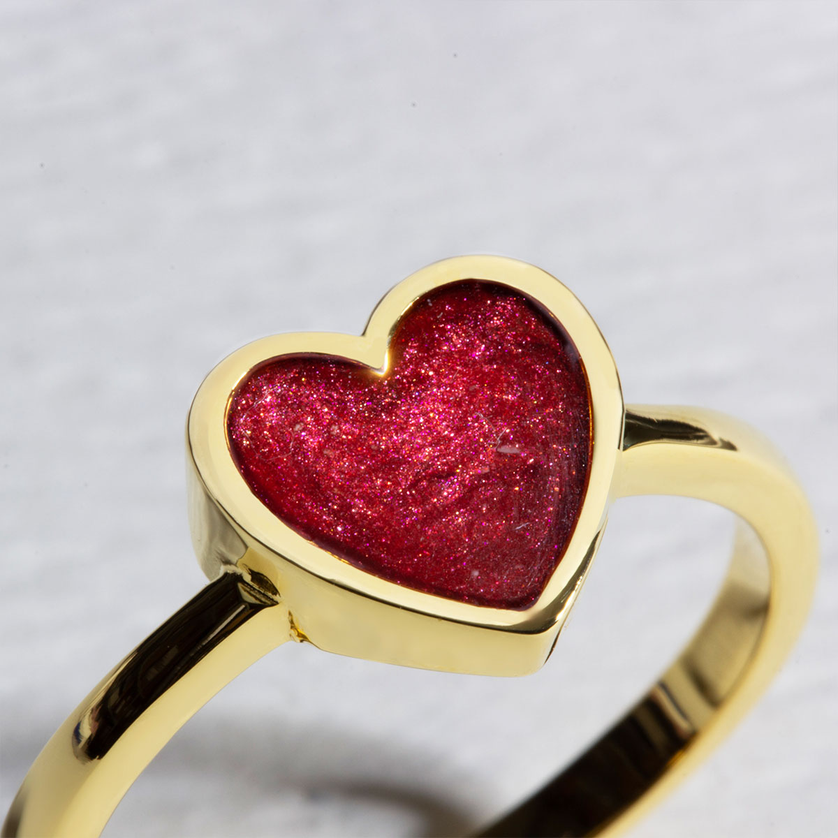 Heart Ashes Resin Ring With Plain Band Gold Engravers Guild Heart Ashes Resin Ring With Plain Band Gold Engravers Guild