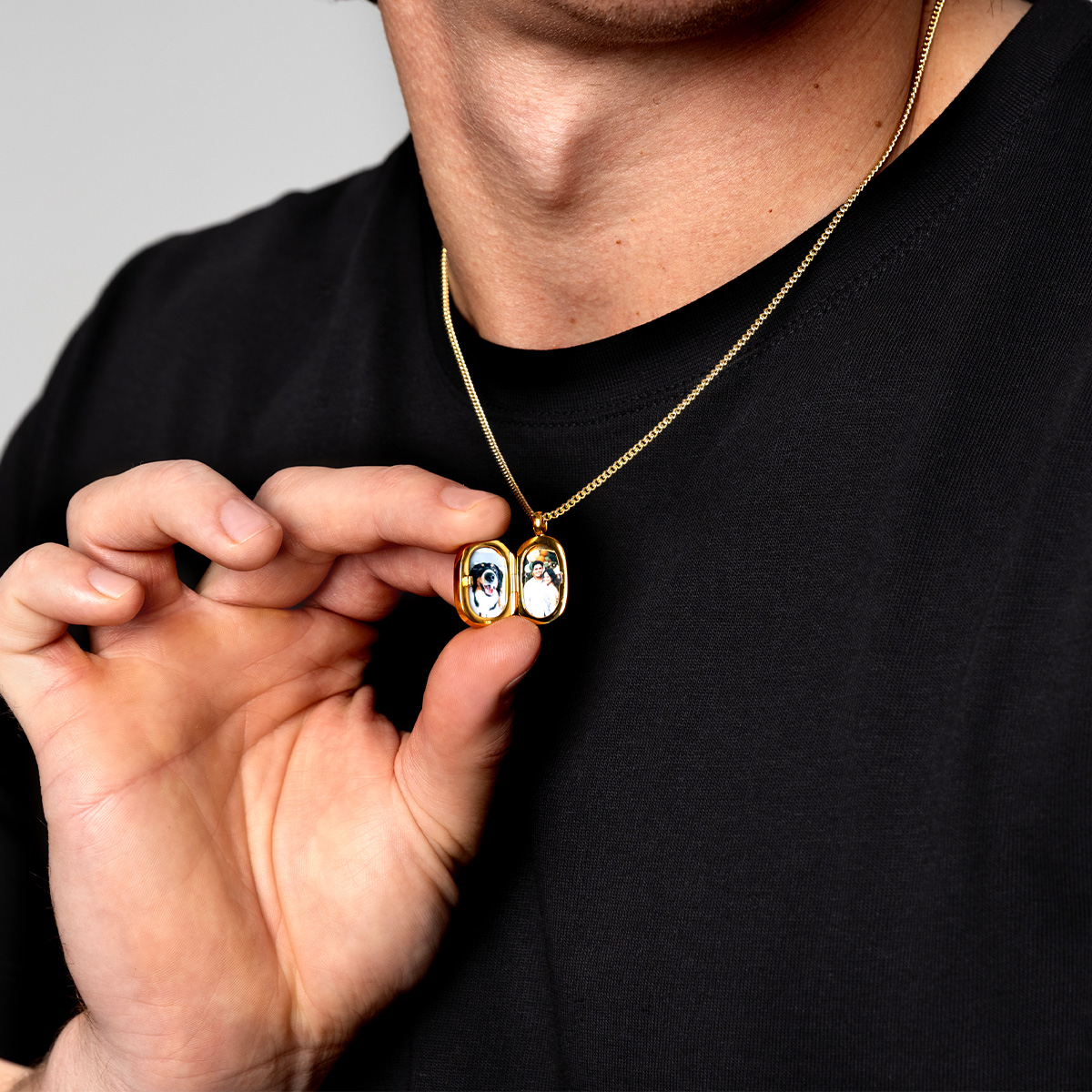 Small Howlite Dog Tag Locket