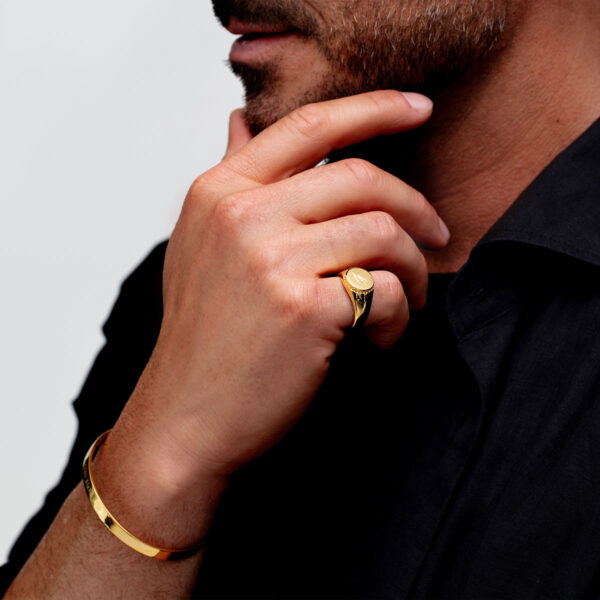 Bottle Cap Personalised Signet Ring