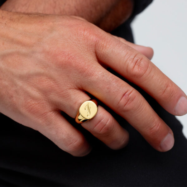 Rounded Classic Personalised Signet Ring