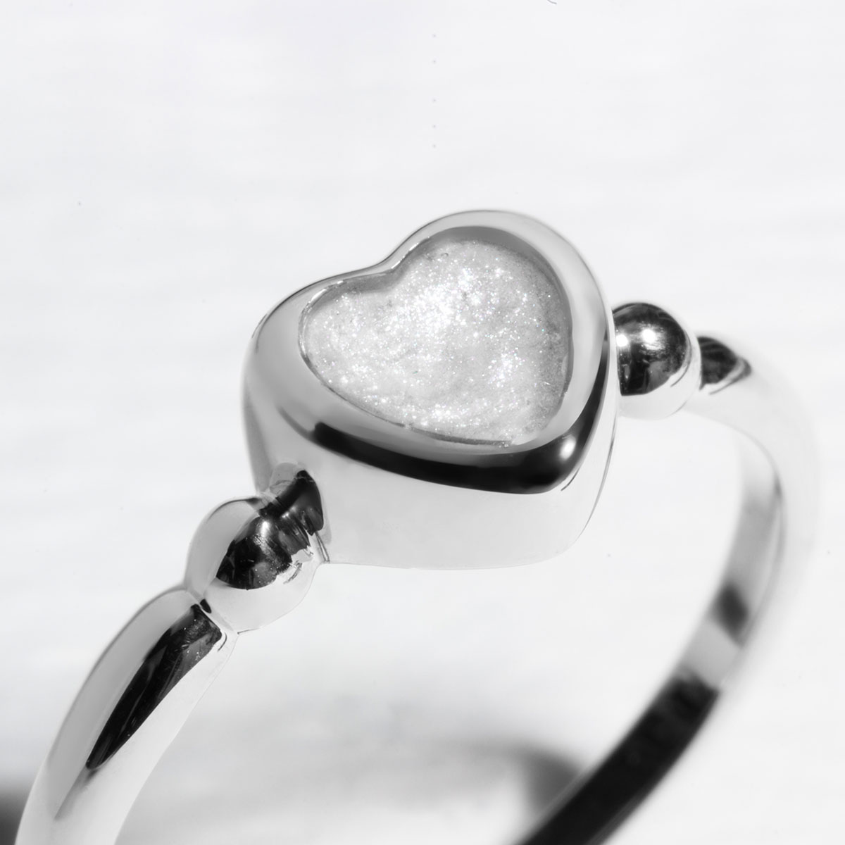Heart Ashes Resin Ring With Bead Band Silver Engravers Guild Heart Ashes Resin Ring With Bead Band Silver Engravers Guild