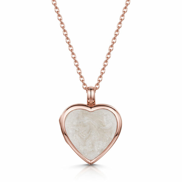 Heart Ashes Resin Locket - Rose Gold
