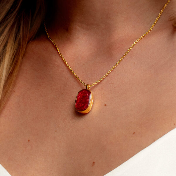 Small Dog Tag Ashes Resin Locket