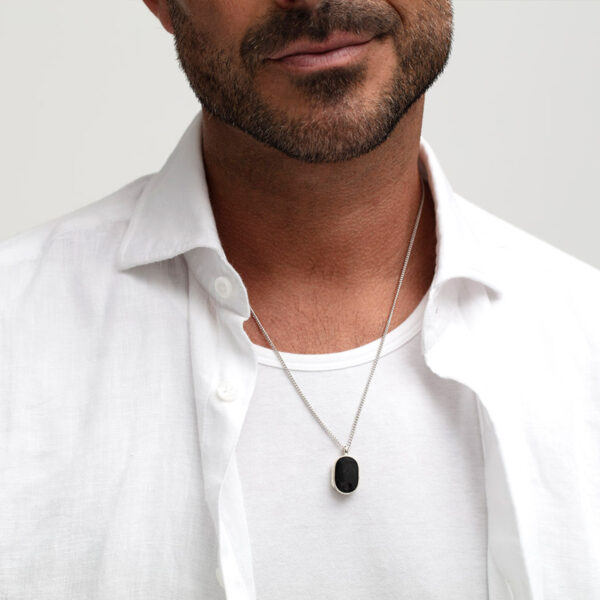 Men’s Small Dog Tag Ashes REsin Locket