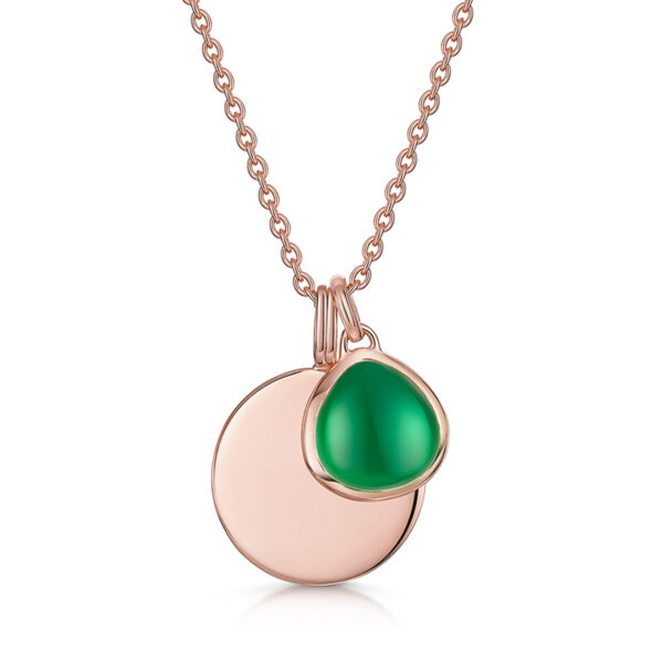 Birthstone Coin Necklace – Rose Gold
